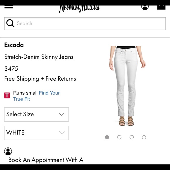 ESCADA  white pencil jeans 34 European or size 4 - Picture 3 of 10